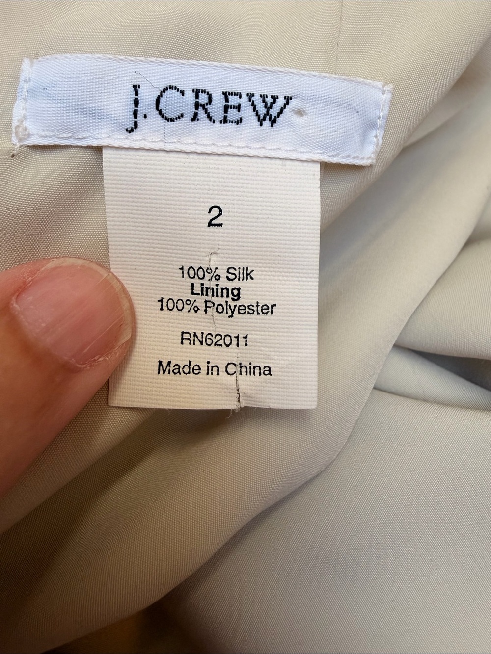 Vintage 100% silk J Crew Cream Floral V-Neck Slip Dress - Picture 4 of 4